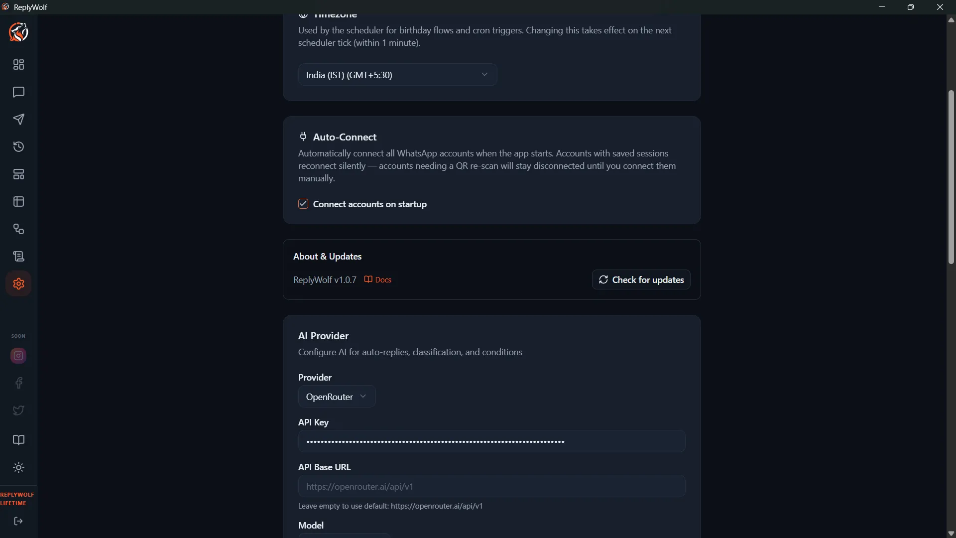 General Settings