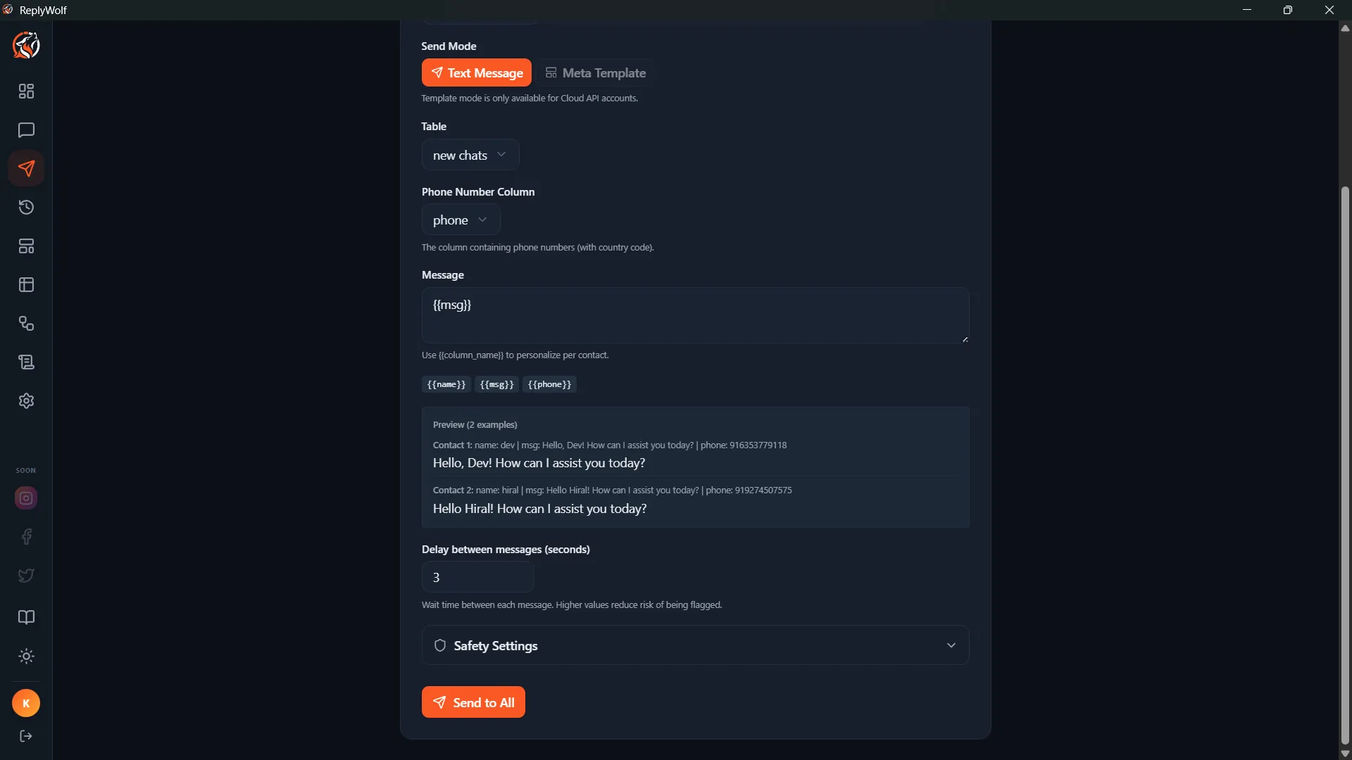 Message Preview