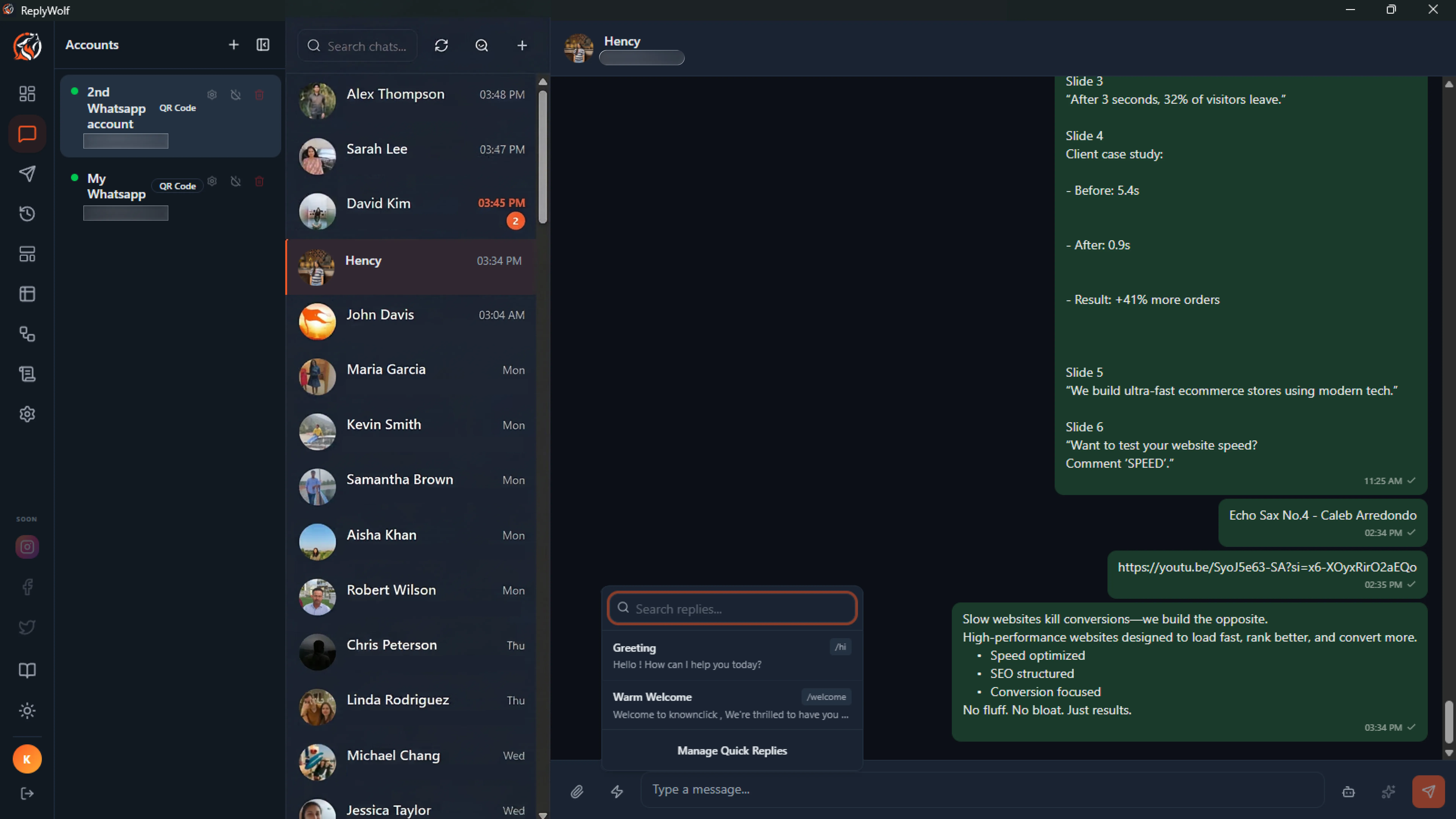 Using Quick Replies